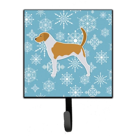 Carolines Treasures Winter Snowflake American Foxhound Leash or Key Holder BB3498SH4